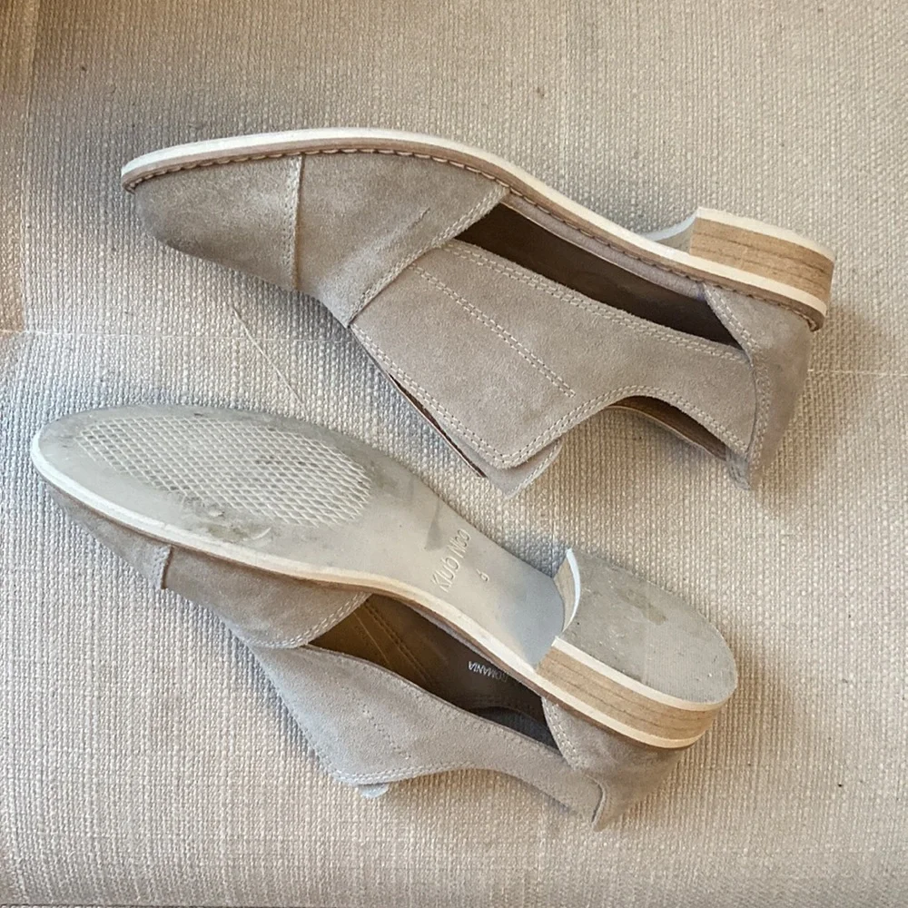 Anthropologie Klub Nico Suede Cut-Out Slides size 6 - Picture 4 of 6